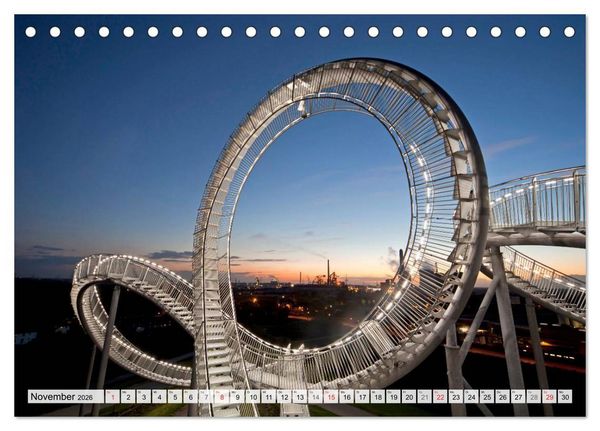Produktbild: Das Ruhrgebiet bei Nacht (Tischkalender 2026 DIN A5 quer), CALVENDO Monatskalender