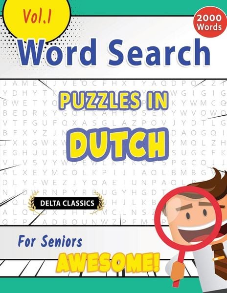 Produktbild: Word Search Puzzles in Dutch For Seniors - Awesome! Vol.1 - Delta Classics