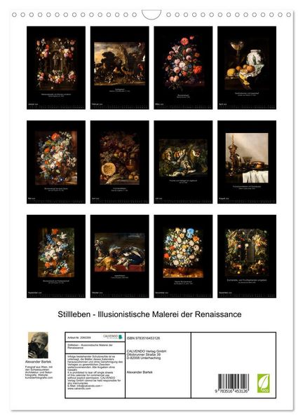 Produktbild: Stillleben - Illusionistische Malerei der Renaissance (Wandkalender 2026 DIN A3 hoch), CALVENDO Monatskalender
