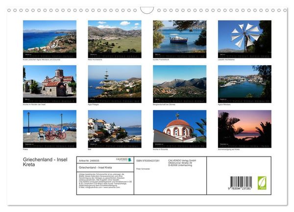 Produktbild: Griechenland - Insel Kreta (Wandkalender 2027 DIN A3 quer), CALVENDO Monatskalender