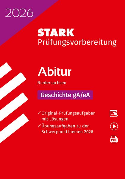 Produktbild: STARK Geschichte gA/eA - Abitur 2026 Niedersachsen - Pr&uuml;fungsvorbereitung