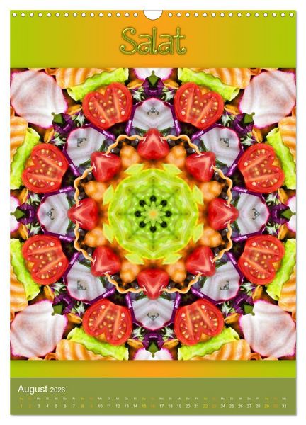 Produktbild: Kulinarische Mandalas (Wandkalender 2026 DIN A3 hoch), CALVENDO Monatskalender