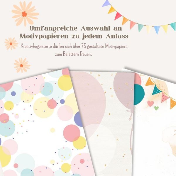 Produktbild: Design Paper A6 Alles Gute zu allem. Mit Handlettering-Grundkurs