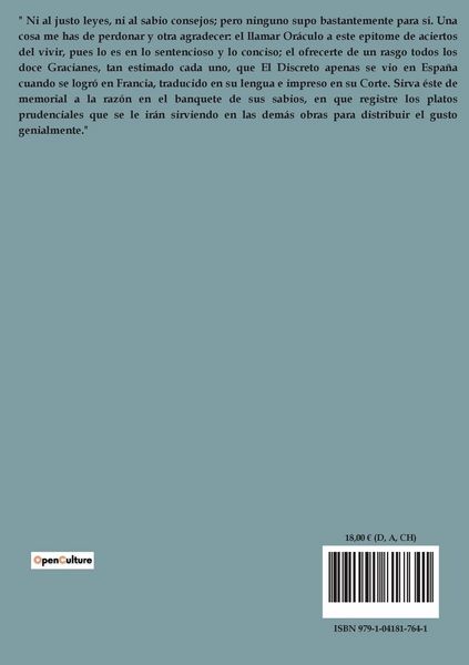 Produktbild: Oraculo manual y arte de la prudencia