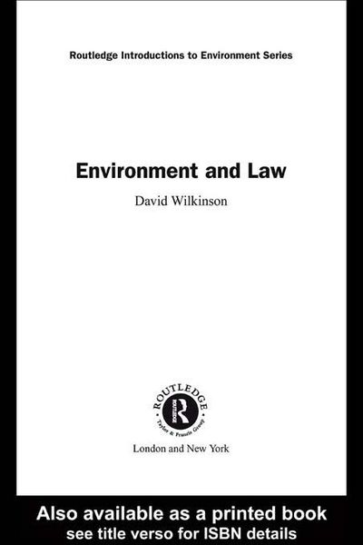 Produktbild: Environment and Law