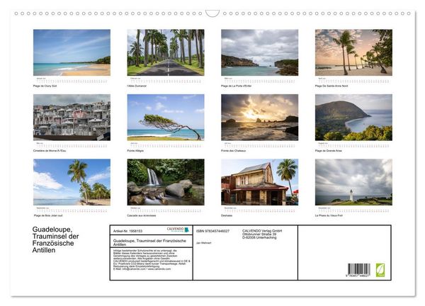Produktbild: Guadeloupe, Trauminsel der Franz&ouml;sische Antillen (Wandkalender 2026 DIN A2 quer), CALVENDO Monatskalender