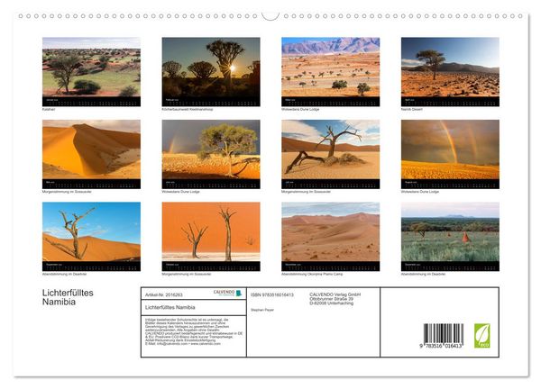 Produktbild: Lichterf&uuml;lltes Namibia (hochwertiger Premium Wandkalender 2026 DIN A2 quer), Kunstdruck in Hochglanz