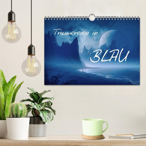Produktbild: Tr&auml;umereien in Blau (Wandkalender 2026 DIN A4 quer), CALVENDO Monatskalender