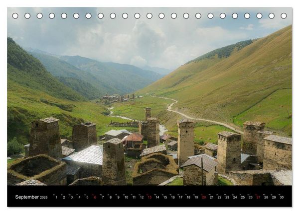 Produktbild: Impressionen aus Georgien (Tischkalender 2026 DIN A5 quer), CALVENDO Monatskalender
