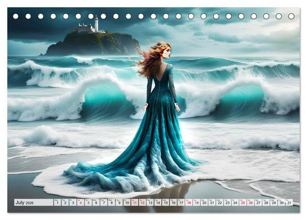 Produktbild: Harmony - Elegance in harmony of waves (Desk Calendar 2026 DIN A5 landscape), CALVENDO 12 Month DeskCalendar
