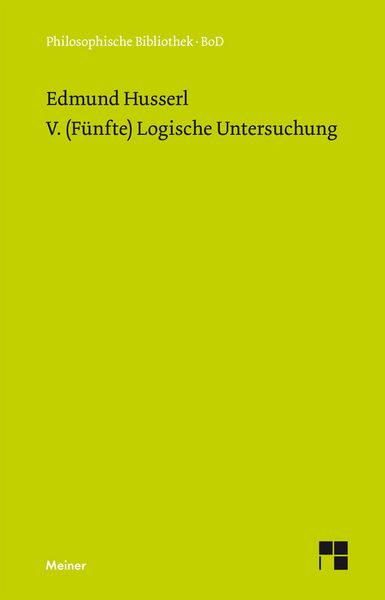 Produktbild: V. (F&uuml;nfte) Logische Untersuchung