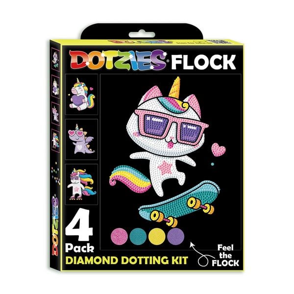 Produktbild: DOTZIES BY DIAMOND DOTZ - Diamond Painting Neon Einh&ouml;rner