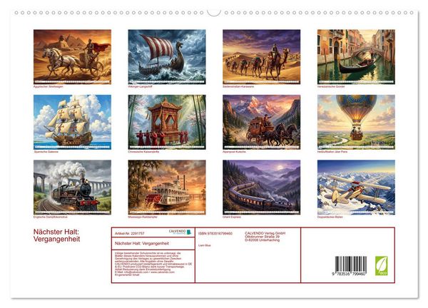 Produktbild: N&auml;chster Halt: Vergangenheit (hochwertiger Premium Wandkalender 2027 DIN A2 quer), Kunstdruck in Hochglanz