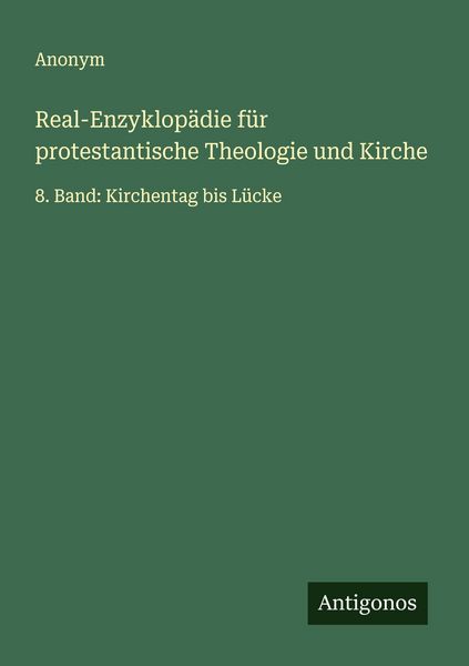 Produktbild: Real-Enzyklop&auml;die f&uuml;r protestantische Theologie und Kirche