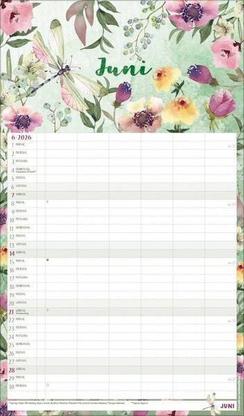 Produktbild: Familienplaner Aquarell 2026