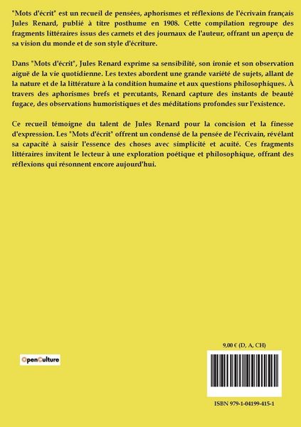 Produktbild: Mots d'&eacute;crit
