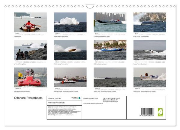 Produktbild: Offshore Powerboats (Wandkalender 2027 DIN A3 quer), CALVENDO Monatskalender
