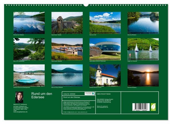 Produktbild: Rund um den Edersee (hochwertiger Premium Wandkalender 2026 DIN A2 quer), Kunstdruck in Hochglanz