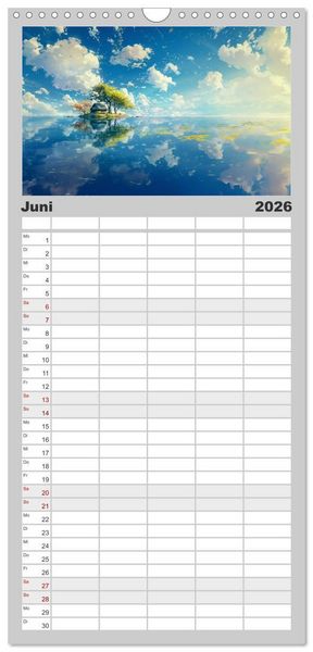 Produktbild: Familienplaner 2026 - Begegnungen im Anime Zauberland mit 5 Spalten (Wandkalender, 21 x 45 cm) CALVENDO