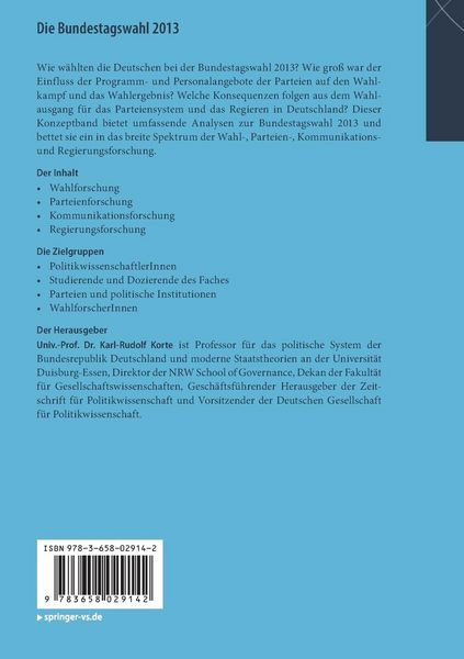 Produktbild: Die Bundestagswahl 2013
