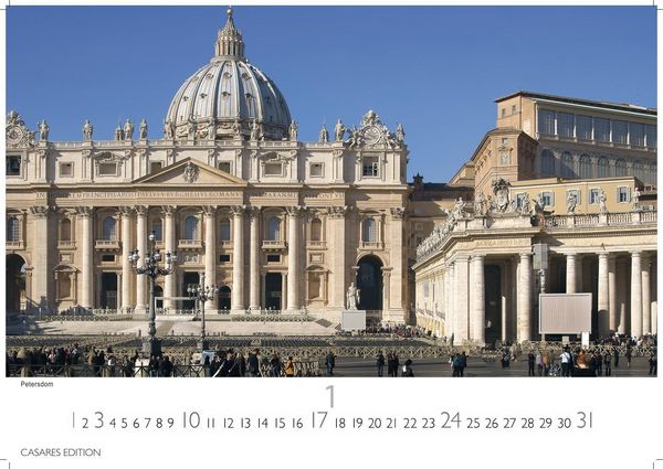 Produktbild: Rom Kalender 2027 &ndash; Wandkalender | Fotokalender Italien 24x35 cm - mit den sch&ouml;nsten Motiven der Ewigen Stadt | Kolosseum, Petersdom, Tiber, Pantheon.