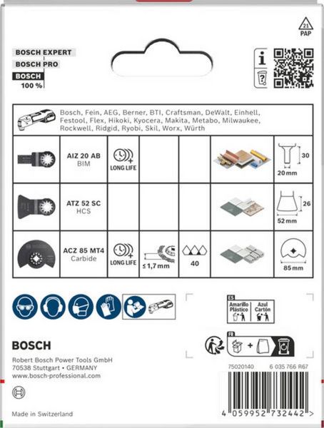 Produktbild: Bosch Accessories 2608669332 2608669332 Multitool-S&auml;gebl&auml;tter 1St.