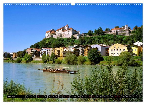Produktbild: Burghausen - Mittelalter an der Salzach (hochwertiger Premium Wandkalender 2026 DIN A2 quer), Kunstdruck in Hochglanz