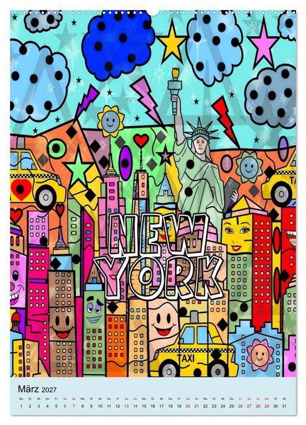 Produktbild: United States Pop Art von Nico Bielow (hochwertiger Premium Wandkalender 2027 DIN A2 hoch), Kunstdruck in Hochglanz