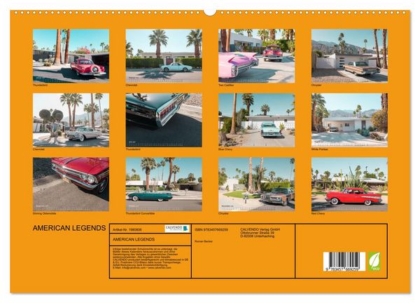 Produktbild: AMERICAN LEGENDS (hochwertiger Premium Wandkalender 2026 DIN A2 quer), Kunstdruck in Hochglanz