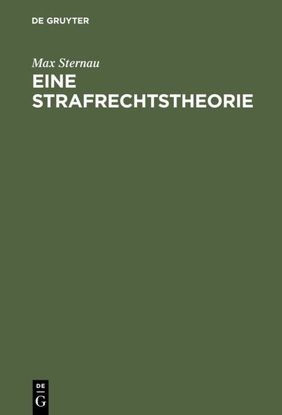 Produktbild: Eine Strafrechtstheorie