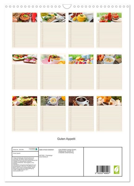 Produktbild: Guten Appetit (Wandkalender 2026 DIN A3 hoch), CALVENDO Monatskalender