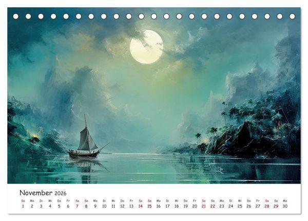 Produktbild: Karibisches Flair (Tischkalender 2026 DIN A5 quer), CALVENDO Monatskalender