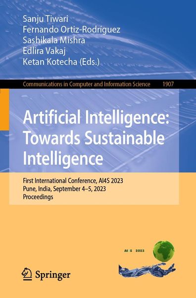 Produktbild: Artificial Intelligence: Towards Sustainable Intelligence