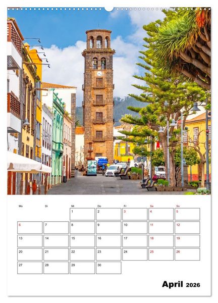 Produktbild: Wundersch&ouml;nes Reiseziel - La Laguna und La Orotava (hochwertiger Premium Wandkalender 2026 DIN A2 hoch), Kunstdruck in Hochglanz