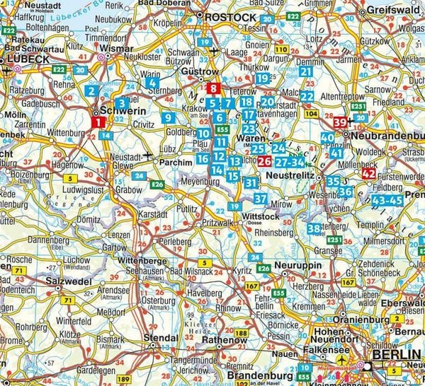 Produktbild: ROTHER Wanderf&uuml;hrer Mecklenburgische Seenplatte. 45 Touren im &raquo;Land der tausend Seen&laquo; &ndash; mit Nationalpark M&uuml;ritz