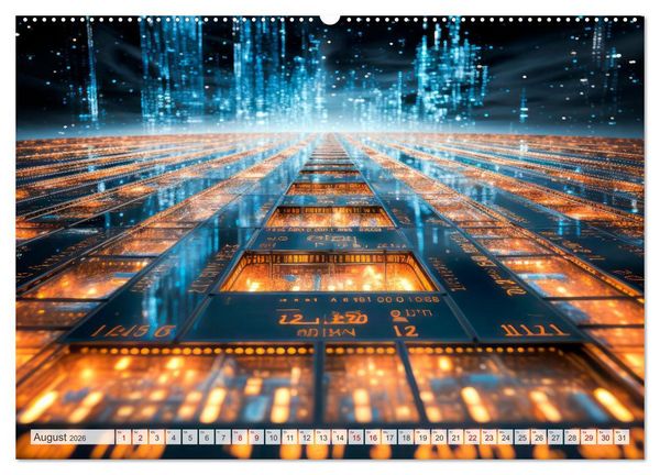 Produktbild: KI UND METAVERSE Algorithmen sowie virtuelle Realit&auml;t (hochwertiger Premium Wandkalender 2026 DIN A2 quer), Kunstdruck in Hochglanz