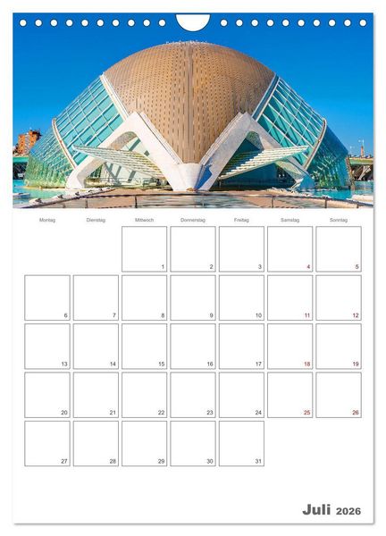 Produktbild: Valencia - Reiseplaner (Wandkalender 2026 DIN A4 hoch), CALVENDO Monatskalender