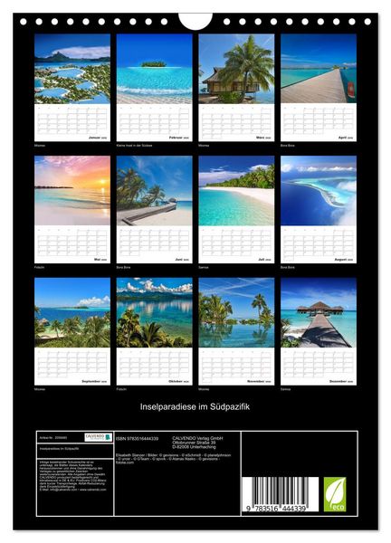 Produktbild: Inselparadiese im S&uuml;dpazifik (Wandkalender 2026 DIN A4 hoch), CALVENDO Monatskalender