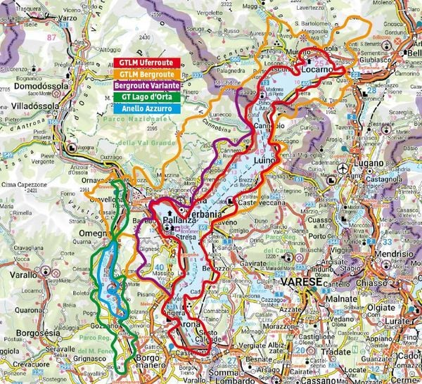 Produktbild: ROTHER Wanderf&uuml;hrer Grand Tour Lago Maggiore und Grand Tour Lago d&rsquo;Orta