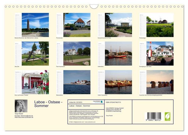 Produktbild: Laboe - Ostsee - Sommer (Wandkalender 2026 DIN A3 quer), CALVENDO Monatskalender