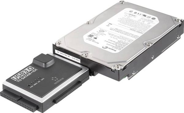 Produktbild: Renkforce Festplatten Adapter [1x USB 3.2 Gen 1 Stecker A (USB 3.0) - 1x IDE-Buchse 40pol., IDE-Buchse 44pol., SATA-Kombi-Stecker 7+15pol.] 1.20 m