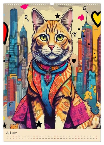 Produktbild: Meine Katze ist der Chef (Wandkalender 2027 DIN A2 hoch), CALVENDO Monatskalender