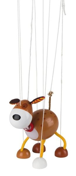 goki Marionette Hund aus Holz