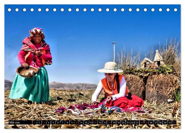 Produktbild: Peru - Bolivien. Eine s&uuml;damerikanische Zwei-L&auml;nder-Reise (Tischkalender 2026 DIN A5 quer), CALVENDO Monatskalender