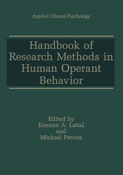 Produktbild: Handbook of Research Methods in Human Operant Behavior