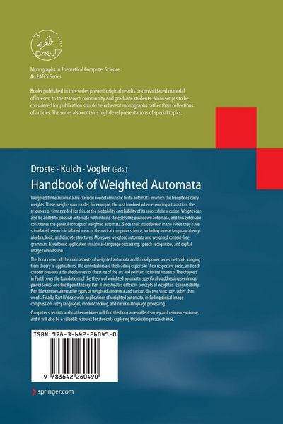 Produktbild: Handbook of Weighted Automata