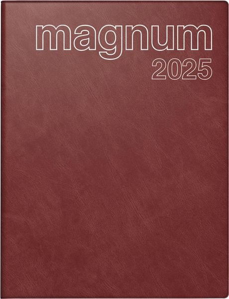 Rido/idé 7027042295 Buchkalender Modell magnum (2025)| 2 Seiten = 1 Woche| 183 × 240 mm| 144 Seiten| Schaumfolien-Einban