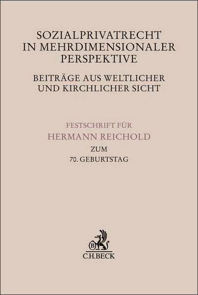 Produktbild: Sozialprivatrecht in mehrdimensionaler Perspektive - Beitr&auml;ge aus weltlicher und kirchlicher Sicht