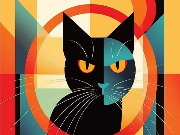 Produktbild: CALVENDO Puzzle Schwarze Katze mit emp&ouml;rtem Blick | 1000 Teile Lege-Gr&ouml;&szlig;e 64x48cm Foto-Puzzle f&uuml;r gl&uuml;ckliche Stunden