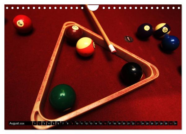 Produktbild: Billard. Konzentration - Sport - Spannung (Wandkalender 2026 DIN A4 quer), CALVENDO Monatskalender